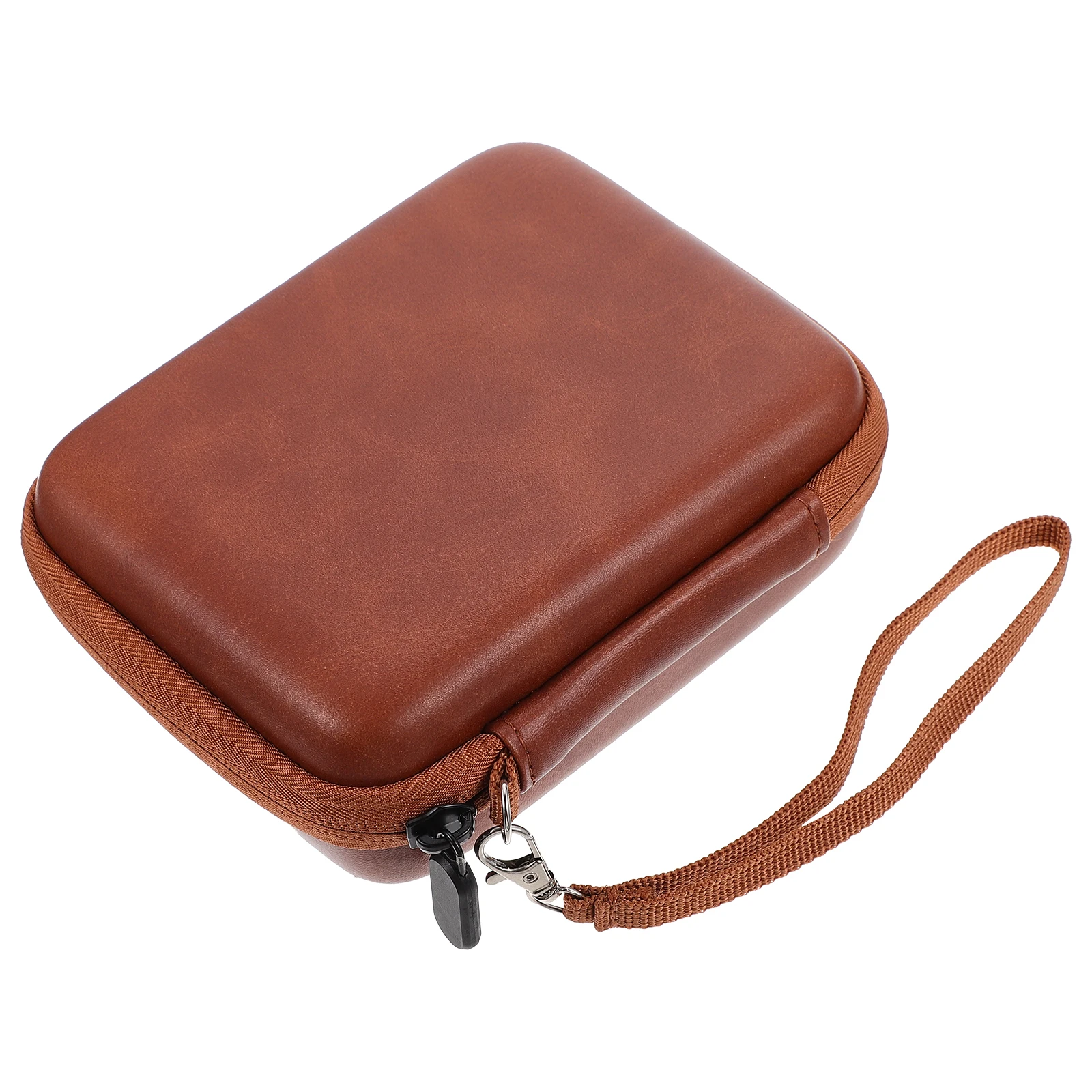 

Compact Guitar Pick Holder Bag Portable EVA Picks Case for Electric Acoustic Bass Ukulele Brown Travel Lightweight Organizer