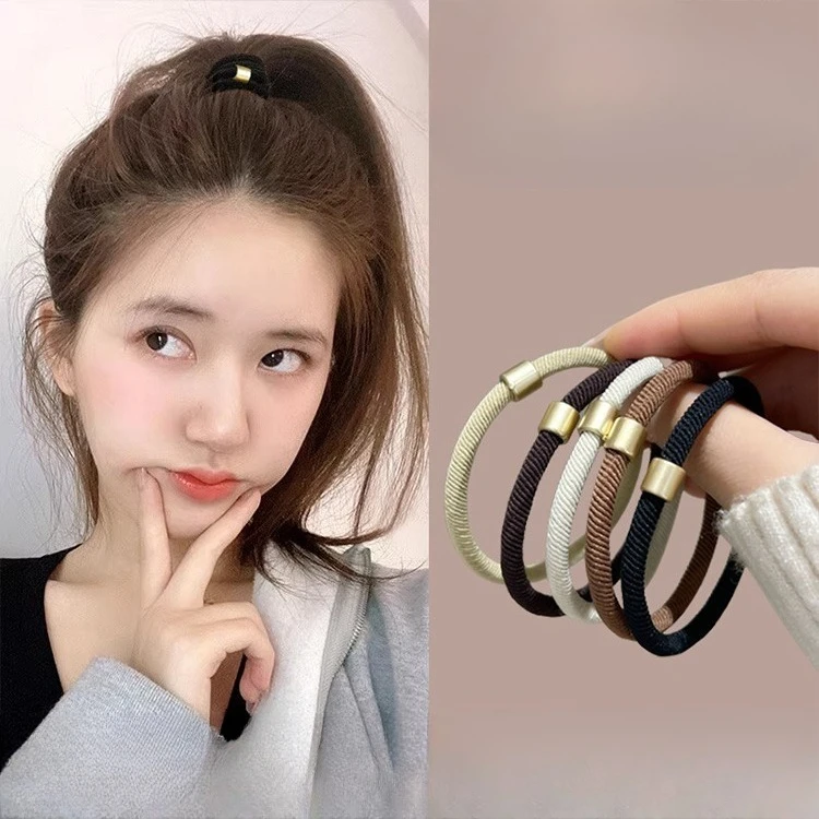

Minimalist Brown Hair Tie Trendy Hair Accessory for Women Highly Elastic Durable Hair Band Perfect for High Ponytails
