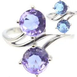 Buy 4 Get 1 Free 19x9mm Unique Alexandrite Topaz Changing Zultanit Mystic Topaz Daily Wear Silver Rings
