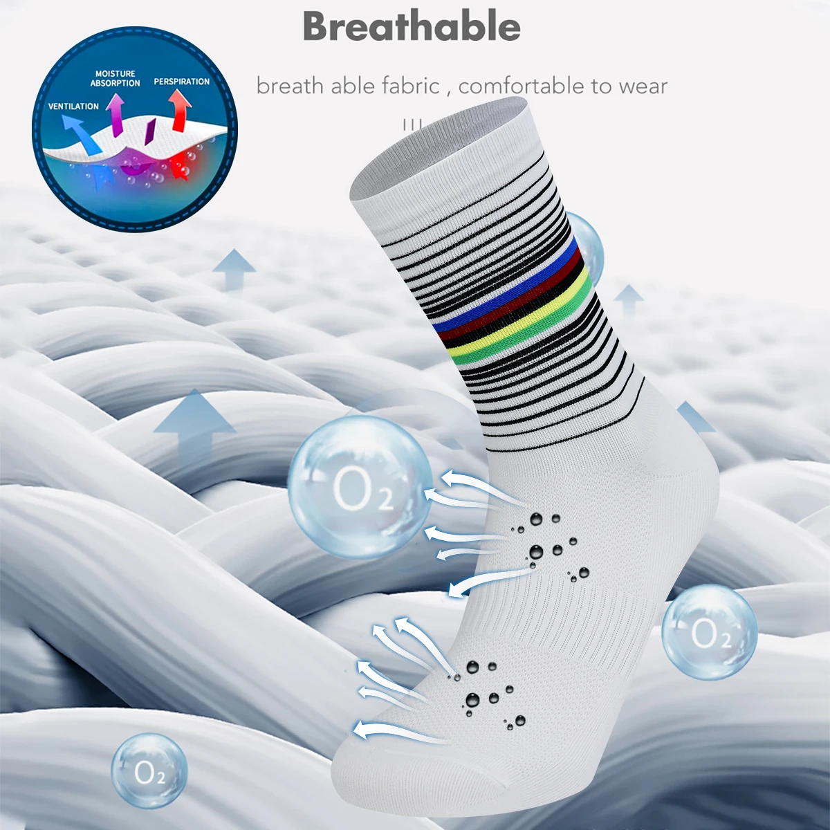 Cycling Socks Running Quick Dry Medium Cylinder Men and Women Sports Fitness in the Tube
