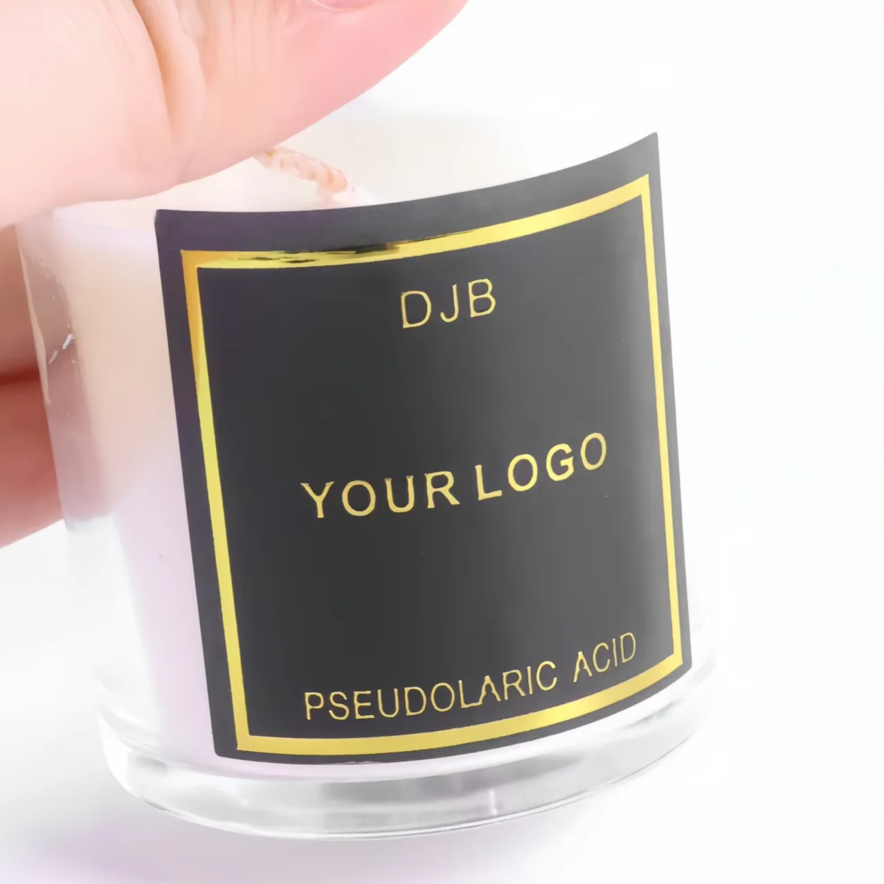 Custom Eco-Friendly 3D Hot Stamping Labels | Biodegradable Candle Stickers | Custom Packaging Labels