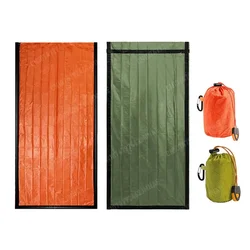 Emergency Sleeping Bag Portable Bivy Sack PE Aluminum Film Warm Windproof Waterproof Blanket Camping Outdoor Equipment