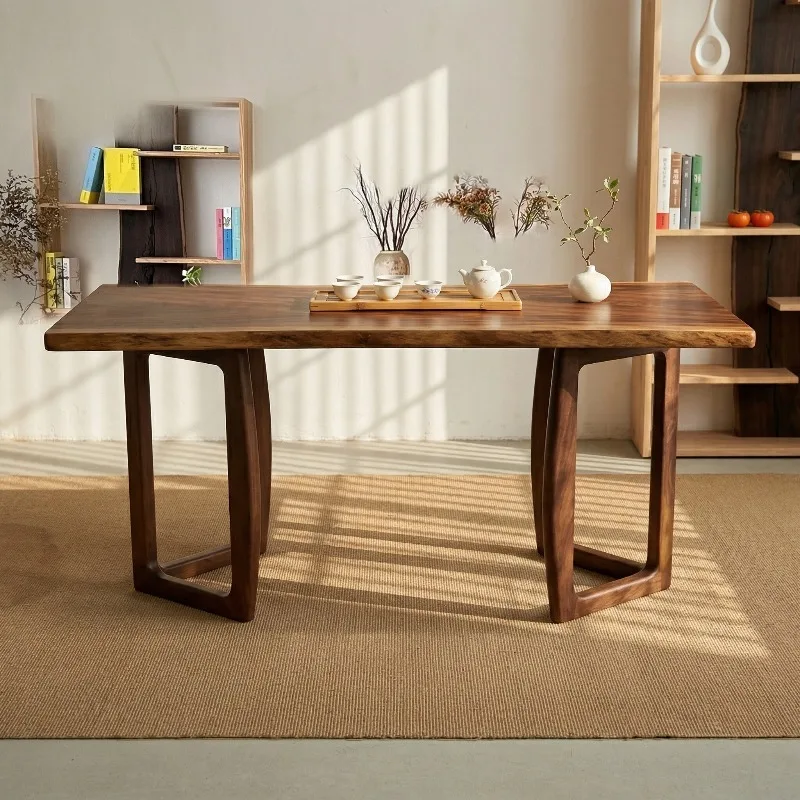 Modern V-shaped Walnut Table Legs Curved Solid Wood Furniture Support Feet Finished Stand for Dining Desk Furniture DIY Project