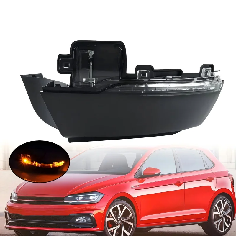Left Right Car Side Rear Mirror Turn Signal Light Lamp Lens LED For POLO 2009-2017 / UP 2016-2020 6R0949101 6R0949102