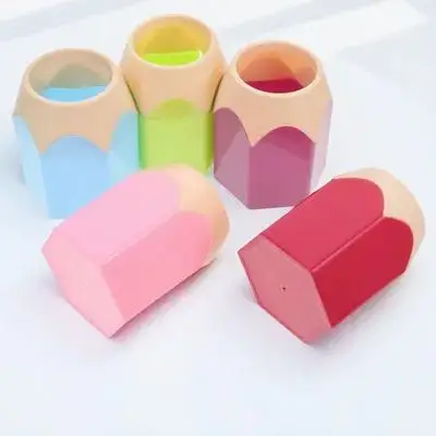 

5pcs Contrast Color Pen Holder Pencil Cup Makeup Brush Storage Organizer Desk Accessory for Kids Students Office Tools