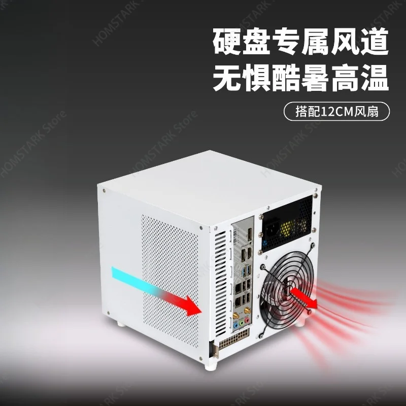 4‑Bay NAS Chassis Compact Home Storage Server Case Support SFX Power Supply Mini‑ITX Motherboard Enclosure view 5