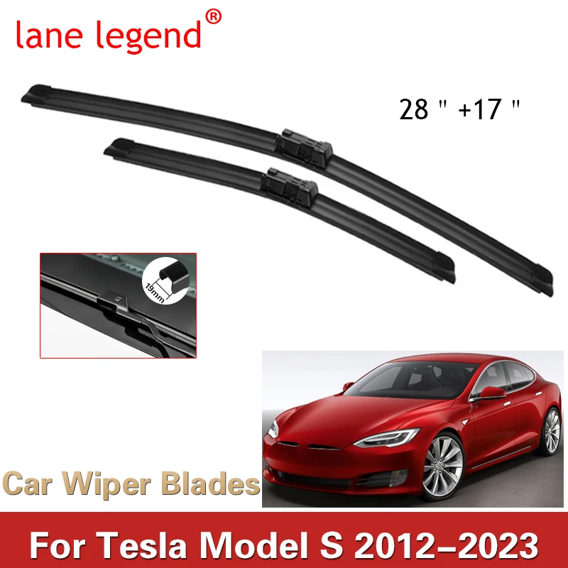 Lane Legend Wiper LHD Front Wiper Blades For Tesla Model S 2012 - 2023 Windshield Windscreen Front Window 28\'\'+17\'\'