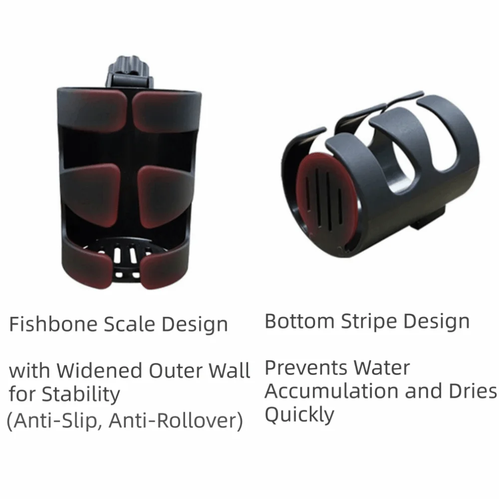 360° Rotatable Baby Stroller Cup Rack Anti-Slip Tool-Free Install Bicycle Kettle Holder Non Perforated Sturdy