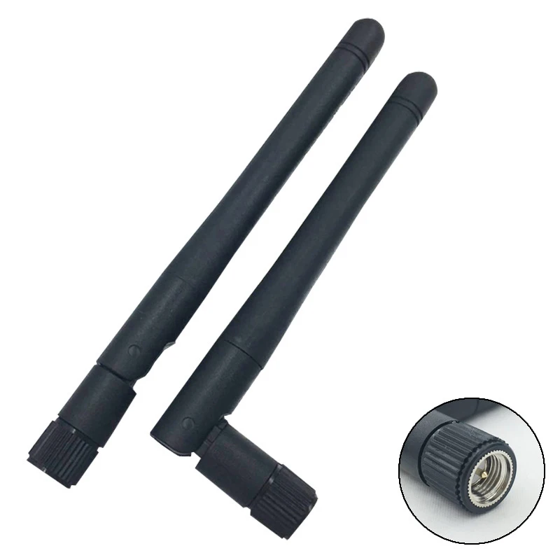 2pcs Dual Band WIFI Antenna 10dBi 2.4G 5G 5.8G SMA Male Amplifier WLAN Router Singal Booster