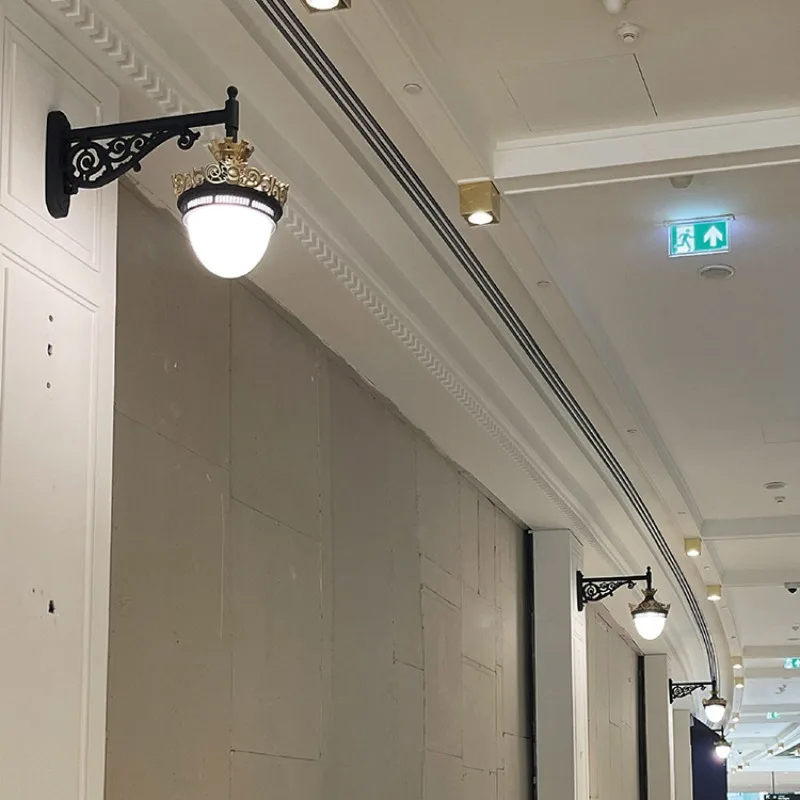 Vintage European Balcony Garden Light Aisle Stairs Outdoor LED Background Wall Wall Light