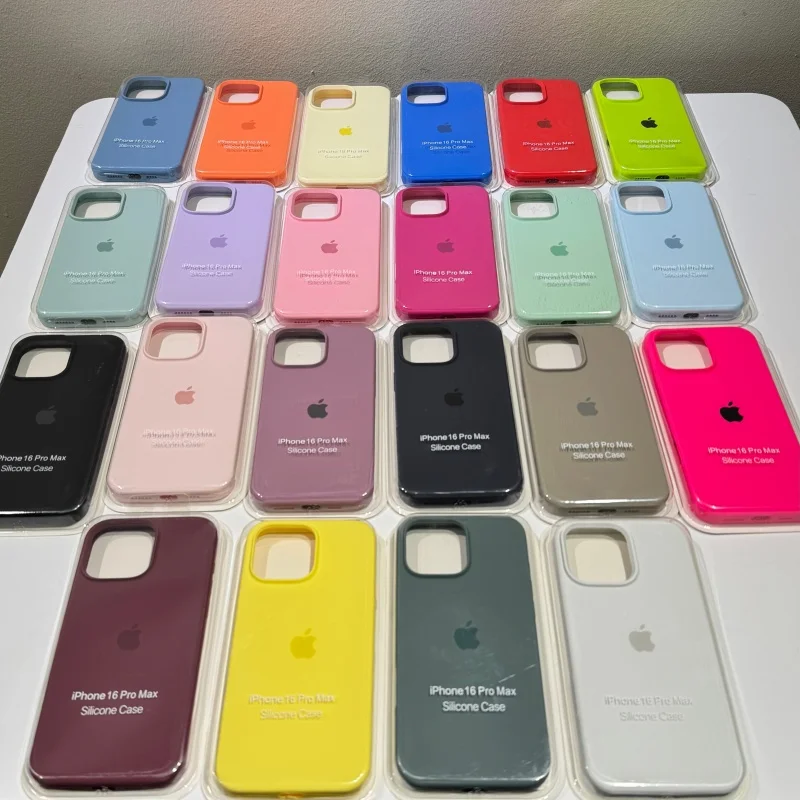 Image of Original Flüssigsilikon-Handyhülle für iPhone 17 13 15 16 14 12 Pro Max Hüllen für iPhone 16 Pro 14 11 15 17 Pro mit Box-Cover