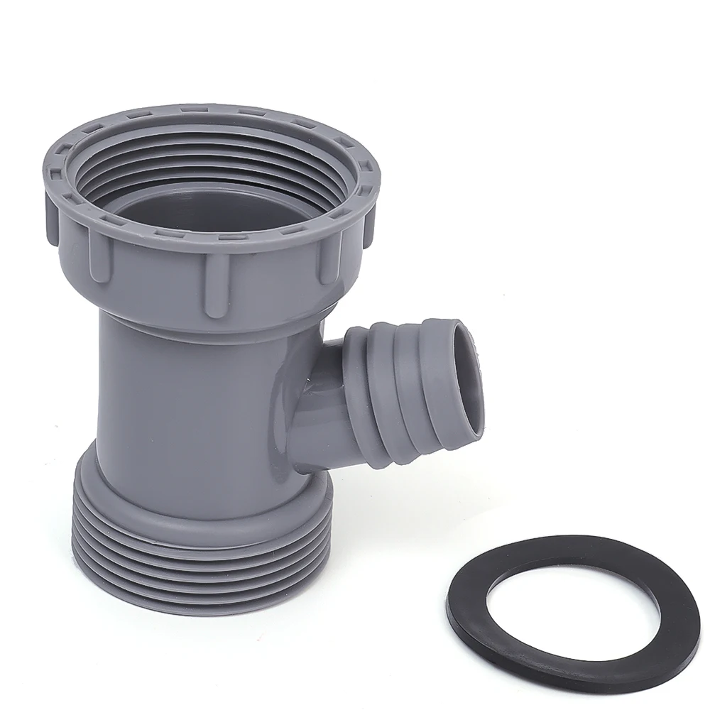 45mm Internal Threads Kitchen Sink Drain Pipe Tee Adapter Y-Shaped Single Hole Overflow Sewer Branch Connector Thread Fittings