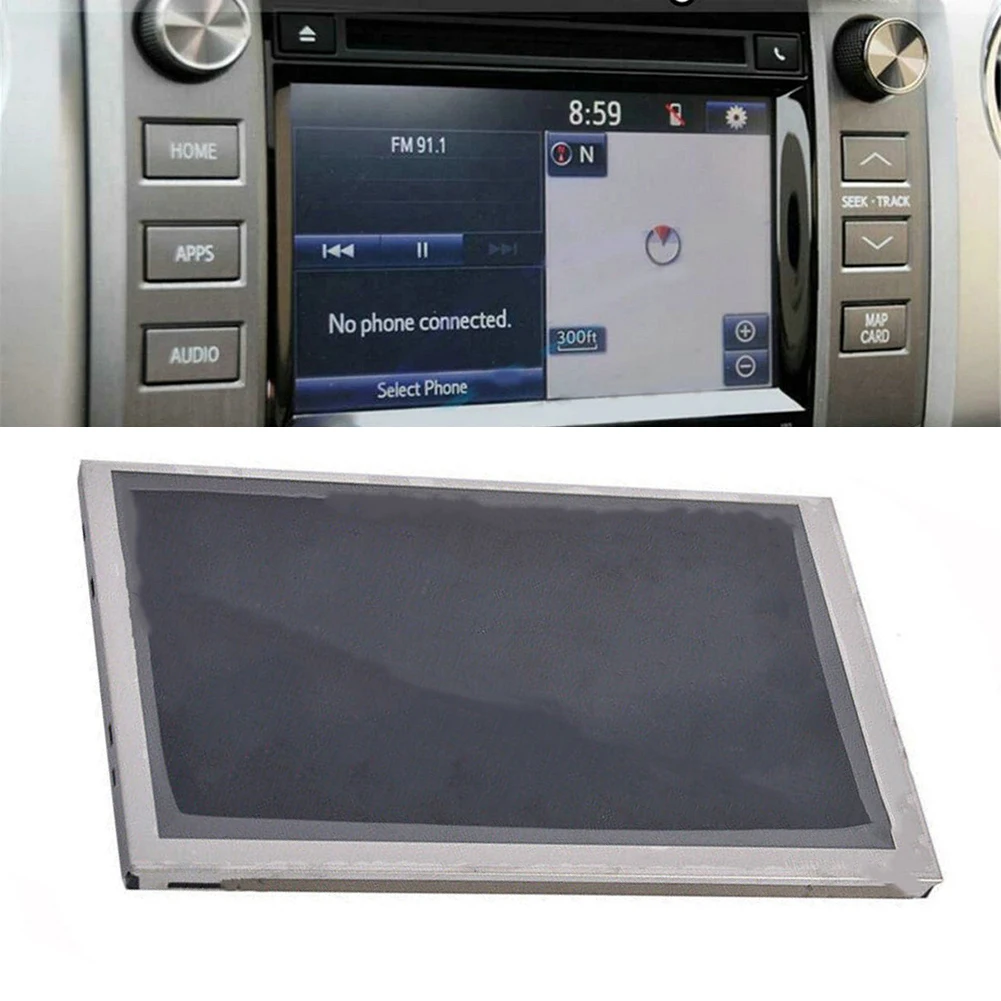 

Navigation LCD Screen Silver Tone+Black 1 Pcs Metal+Glass Car Accessories Direct Replacement For Toyota For Tundra 14-19