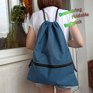 Compact Drawstring Foldable Backpack – Lightweight, Portable Daypack for Travel & Sports
