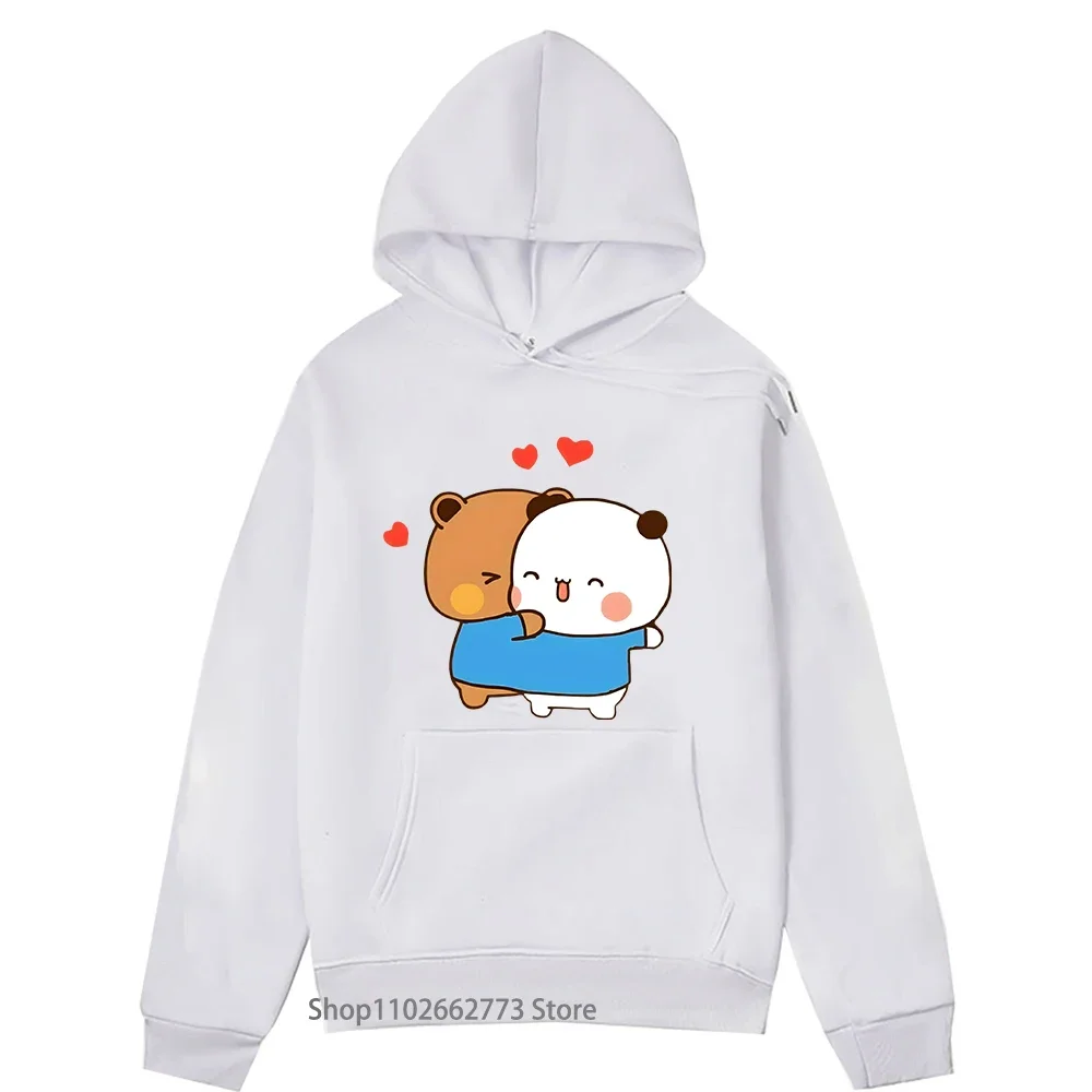 Funny Bubu and Dudu Hoodie Panda Bear Love Graphic Sweatshirts for Women Kawaii Cute Girls Clothes Men's Clothing Y2k Sudaderas