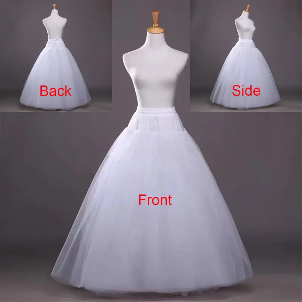 Plus Size Petticoats for Women Floor Length Crinoline Hoopless Long Petticoat Underskirt Puffy Skirt for Wedding Dress Ball