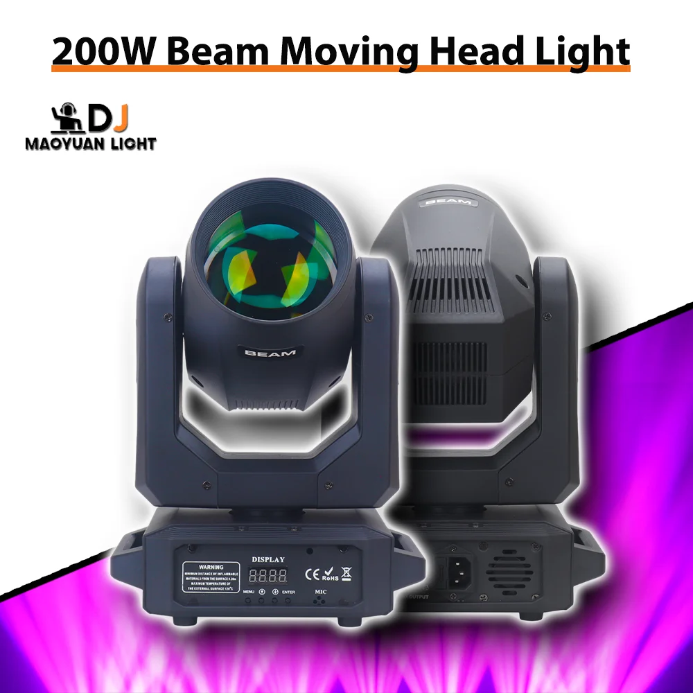 بلدي DJ 200 واط LED شعاع بقعة تتحرك رئيس 18 المنشور قوس قزح ستروب تأثير المرحلة الإضاءة ل Dj ديسكو حفل زفاف الديكور الطرف