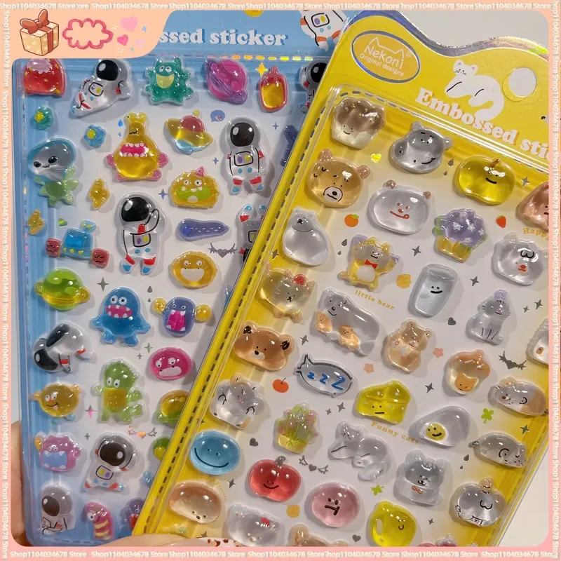 

1pcs Cute Ghost 3d Crystal Stickers Astronaut Stickers Funny Creative 3d Stickers Diy Diary Stickers Student Prizes Hot Selling