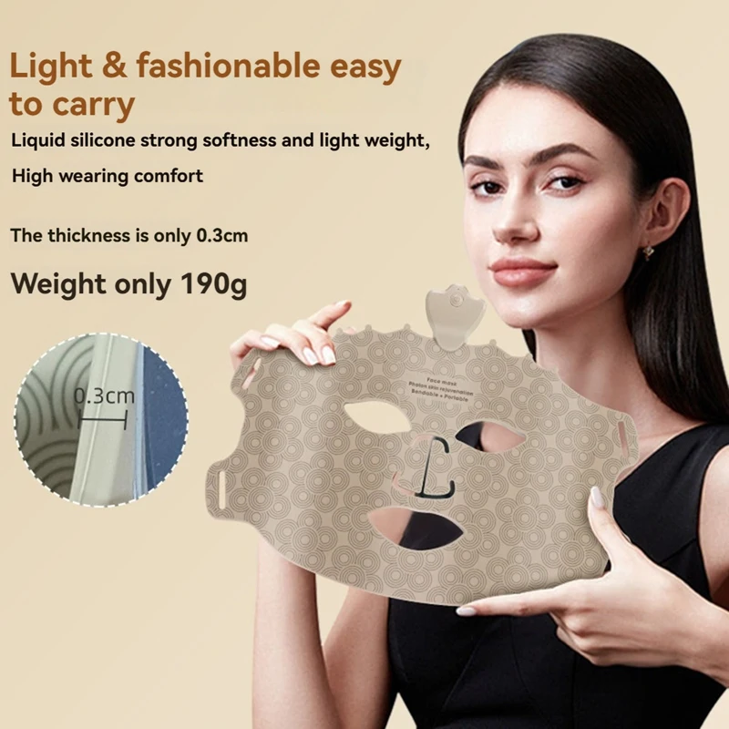 Masque Facial Instrument de rajeunissement masque électrique Anti-âge masque Photonique LED en Silicone masque Photon avancé