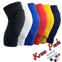 1PCS Honeycomb Basketball Knee pads Leg Sleeves Cellular Football Volleyball Soccer Kneepad Calf Support Ski Cycling Leg warmer
