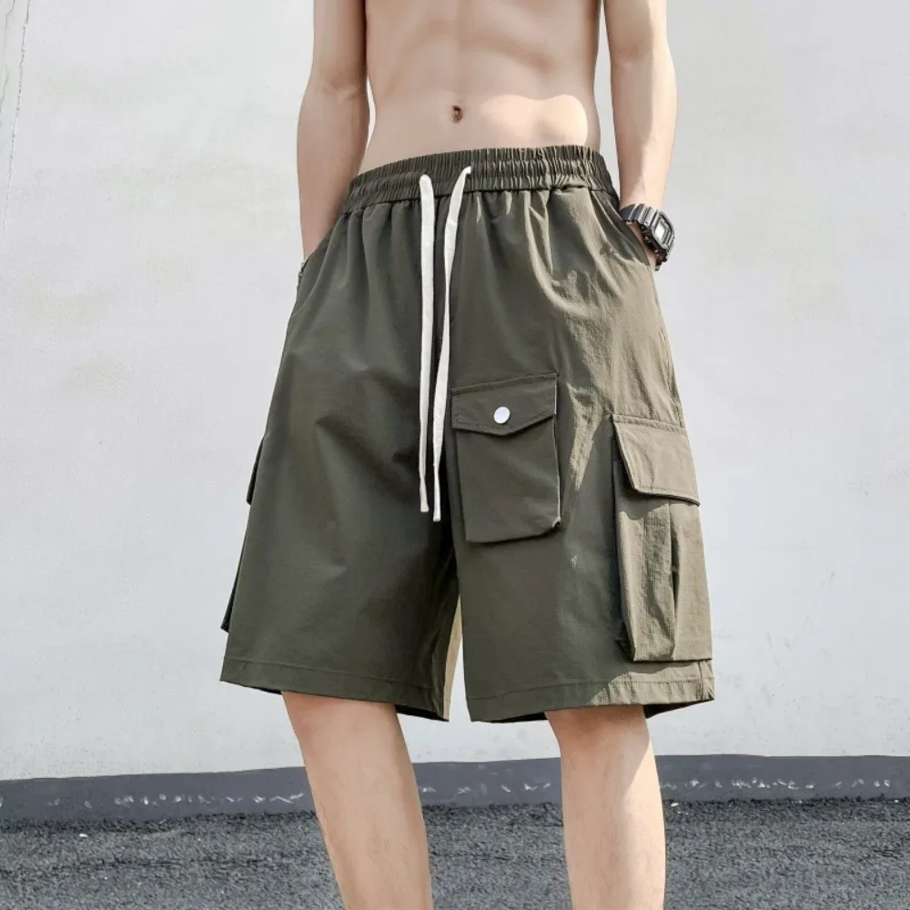 Men's Shorts New Summer Cotton Double-Pocket Hip-Hop Style Casual Pants Sports Fitness Five Point Pant joggers