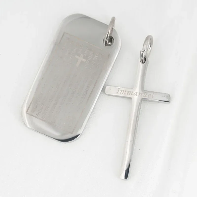 

Plain Cross Stainless Steel Pendant Men's Necklace Jewelry