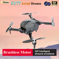 S177 RC Mini Drone With 8K Camera HD Professional Intelligent Obstacle Avoidance Brushless Motor Foldable Quadcopter Child Toys