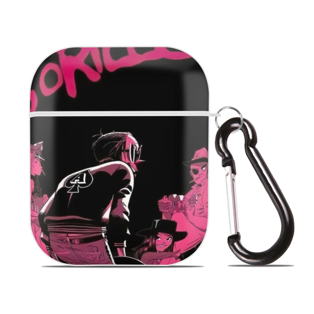 

Hard PC Protective Cover with Buckle, Compatible with Apple AirPods 2nd 1st Generation Charging Case, Gorillaz