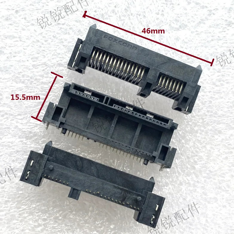 For SATA socket SATA7 + 15P female seat 90 degrees in-line plug, heightened model, hard disk data interface seat