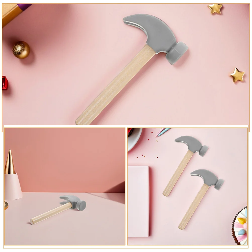 5 قطع محاكاة أدوات الصيانة الخشبية الصغيرة المطارق التعليمية قصف مطرقة الاطفال التظاهر اللعب تعلم طفل صغير