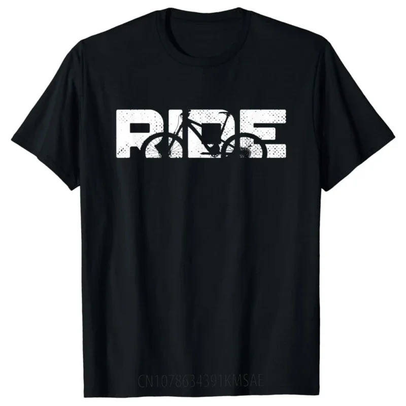 

Vintage MTB T Shirt - RIDE Mountain Bike T-Shirt Graphic T Shirts Men Clothing Tops Streetwear Camisas Ropa Hombre