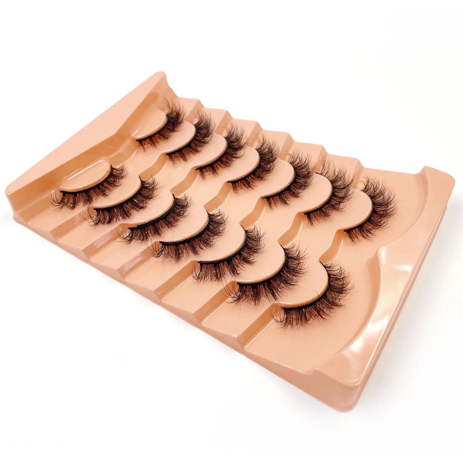 Neue 7 Paar Dicke, 3D-Simulierte Nerzfell-Falschwimpern Kurze, Dramatische Falschwimpern Großhandel Komplette Linie Falsche Wimpern – Detail 13