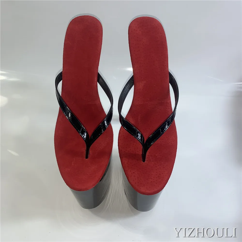 9 inch Fashion Princess Sandals, sexy Model stage Super High Heels Flip flops, 23cm summer runway slippers