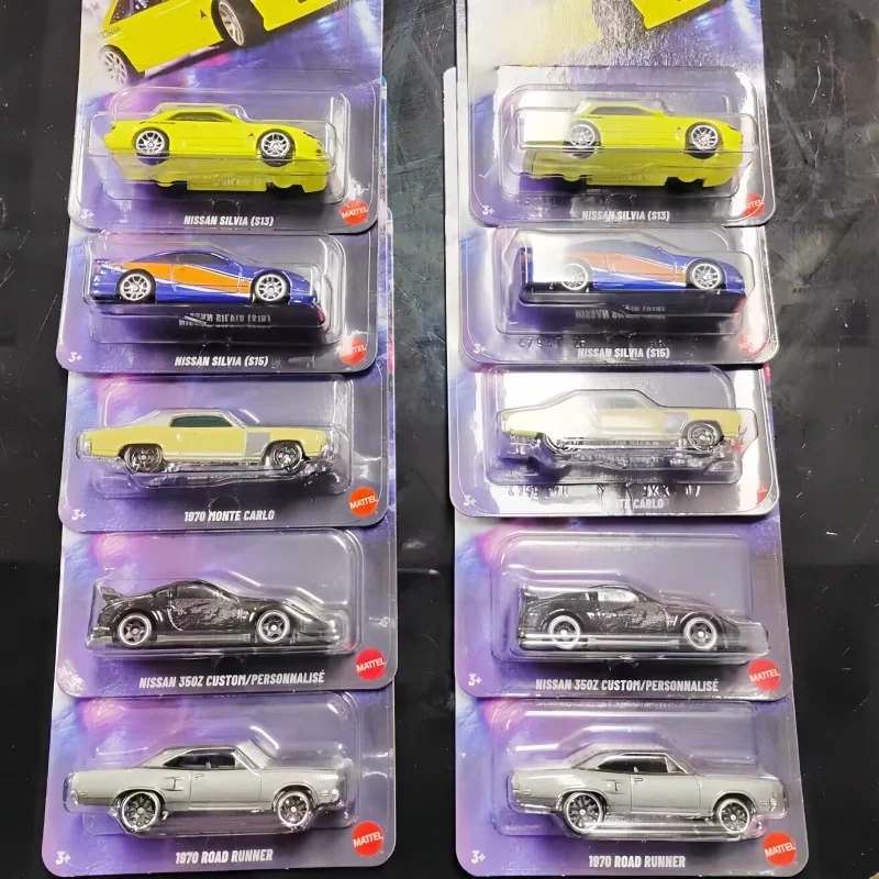

New Hot Wheels Fast & Furious Silver Series Tokyo Drift Set 2025 Die-Cast Model Cars Nissan Chevrolet 1/64 Scale Collectible Toy