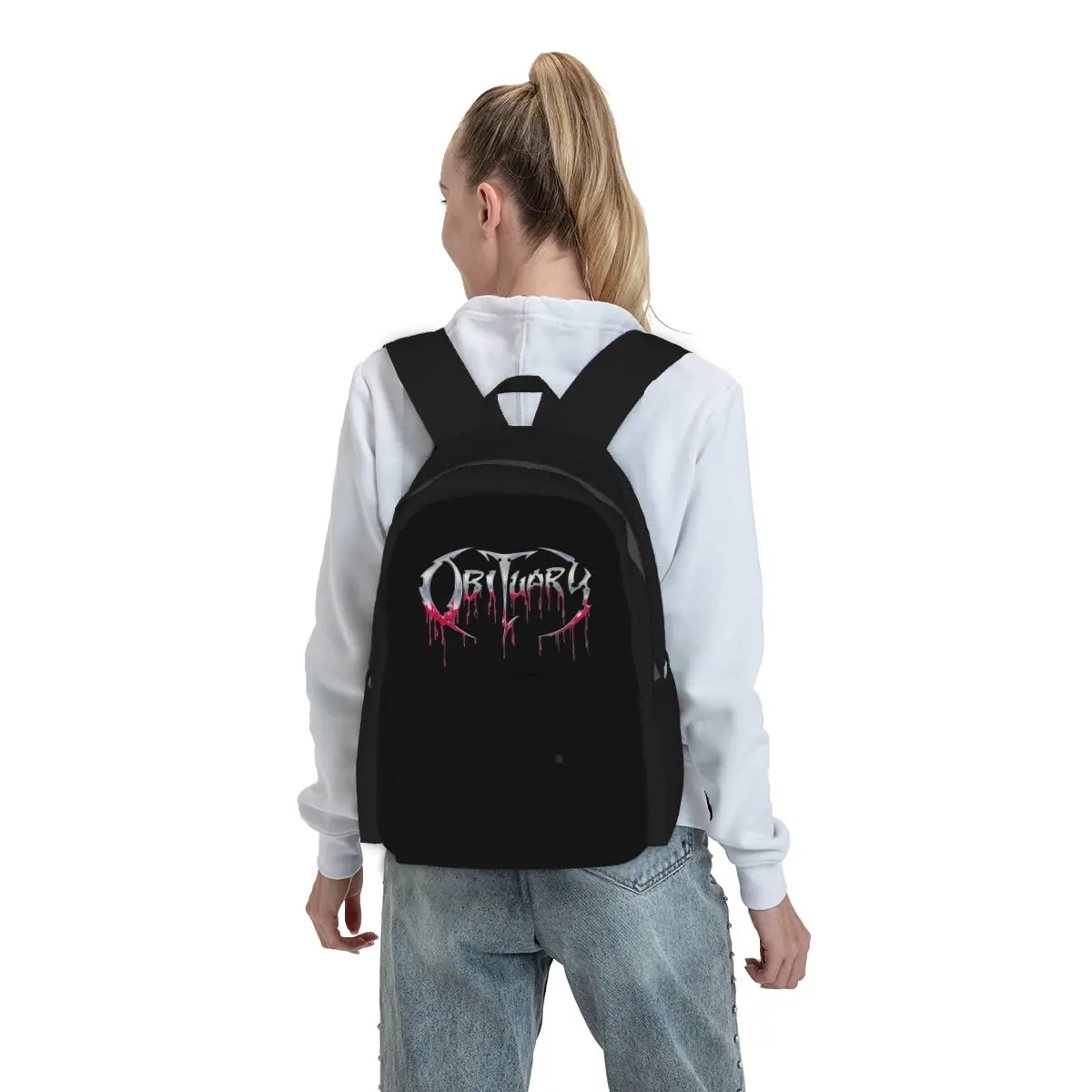 

Obituary Death Metal Rock Band Music Backpack Boys Girls BookBag Children School Bag Computer Shoulder Bags for Men Women