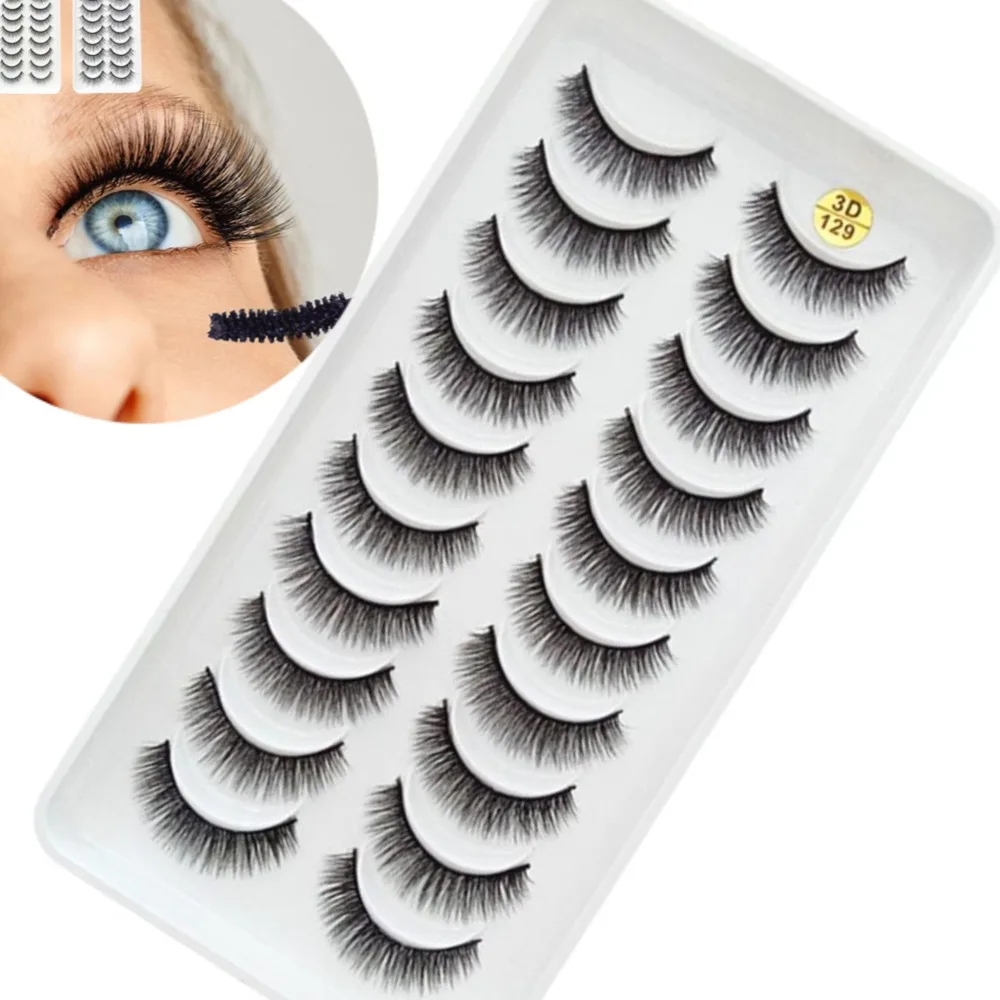 Neue 10 Paar 3D Faux Nerz Wimpern Natürliche Falsche Wimpern Dramatische Flauschige Gefälschte Wimpern Make-Up Wimpern Verlängerung Wimpern