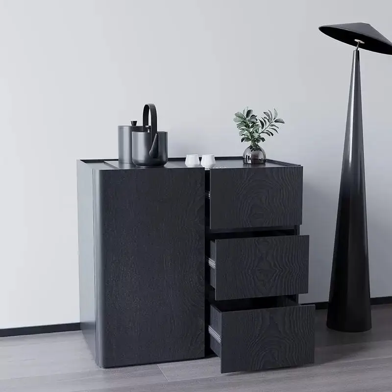 خزانة شاي من خشب الرماد، غلاية متكاملة لطاولة الشاي، طاولة غليان من الخشب الصلب، غرفة معيشة مكتبية على الحائط