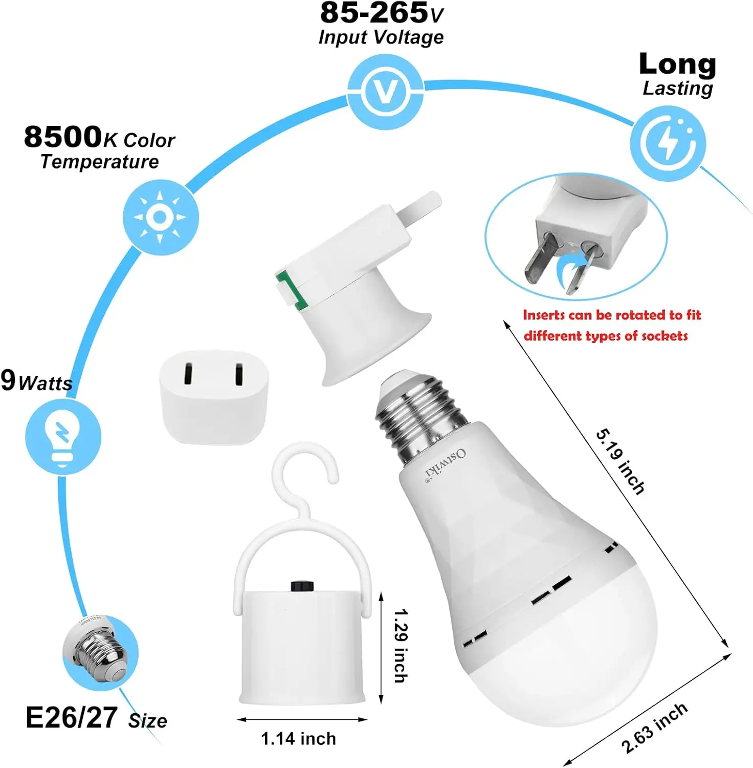 Backup Bulbs Rechargeable Power Outage Ten