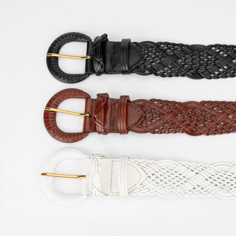 ผู้หญิง Vintage ถักรัดตัวหญิง Cummerbund Coat เข็มขัดชุด Decration เข็มขัดกว้าง J1455