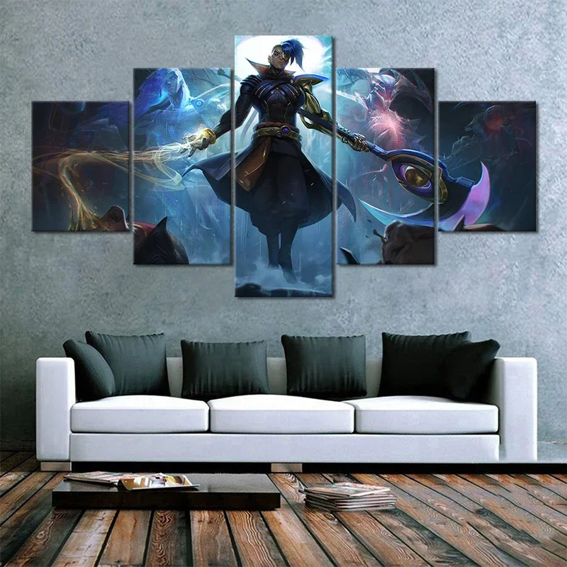 No Framed Canvas 5Pcs Odyssey Kayn LOL Game Modern Wall Art HD Posters Home Decor Pictures Living Room Decoration Paintings