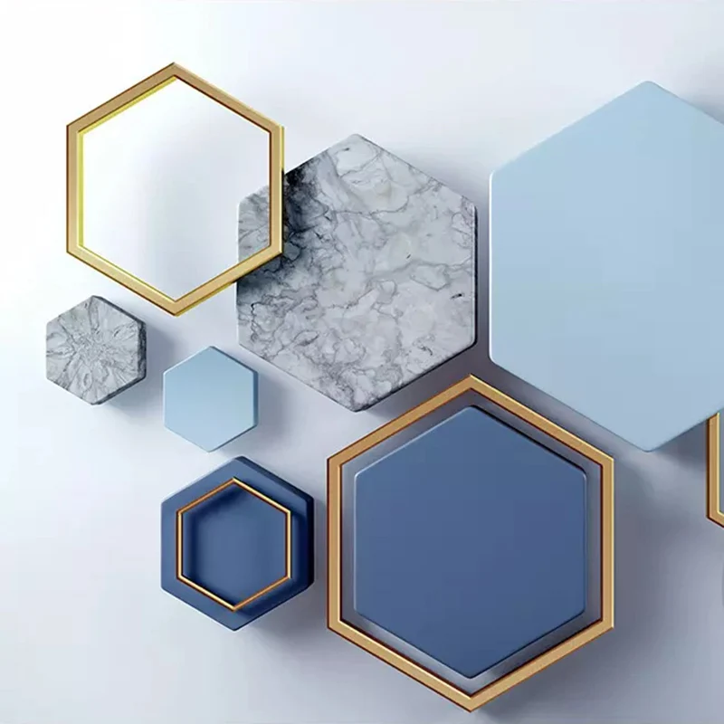 الحديثة 3D ستيريو مجردة مخصص الجداريات خلفية الفن هندسية صور طلاء جدران غرفة المعيشة غرفة نوم حائط الخلفية تغطي