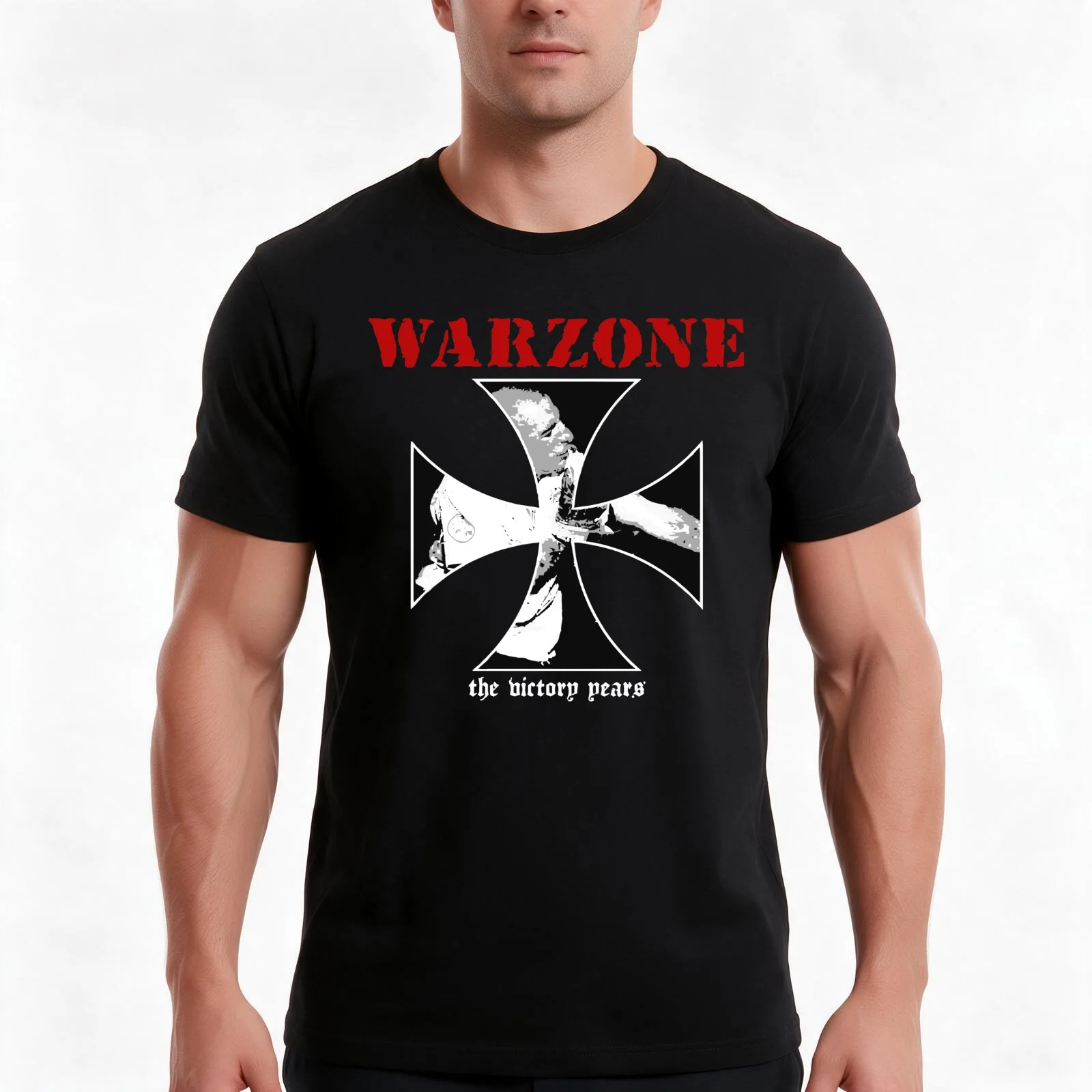 Warzone The Victory Pears T-Shirt, Summer Casual Cotton Tee, Oversized Streetwear Tops, Vintage Graphic Print, Unisex Men Women