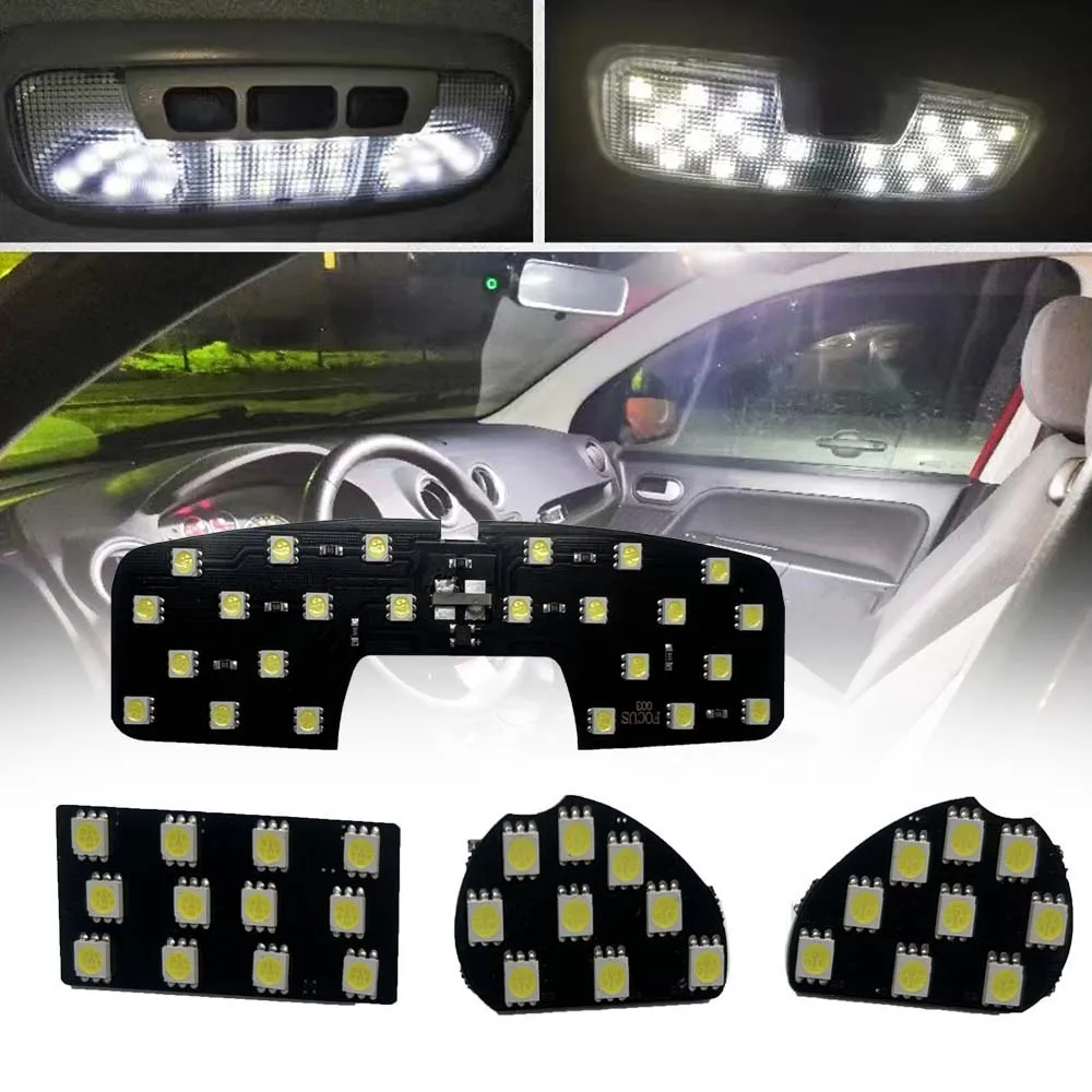 

Car Interior Light LED Reading Lamp For Ford Ecosport Focus 2 MK2 2007 2008 2009 2010-2014 Roof Dome LED Lamp Map Light 1x or 3x