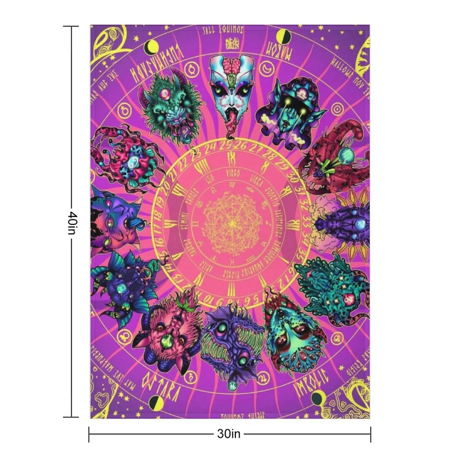 Micah Souza's Zodiac Throw Blanket warm winter Travel cosplay anime Soft Plaid Blankets