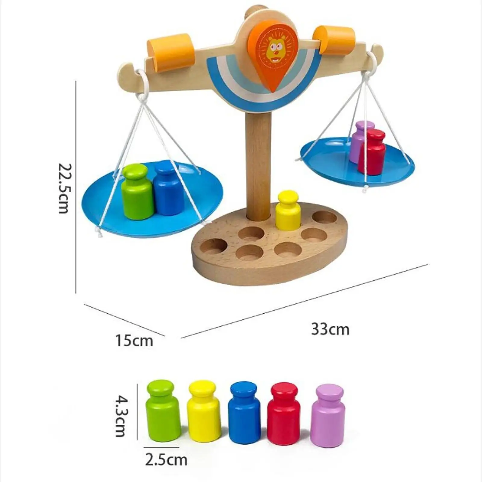 Brinquedo De Balança De Madeira Para Matemática, Brinquedo De Contagem Divertido, Aprendizagem Educacional