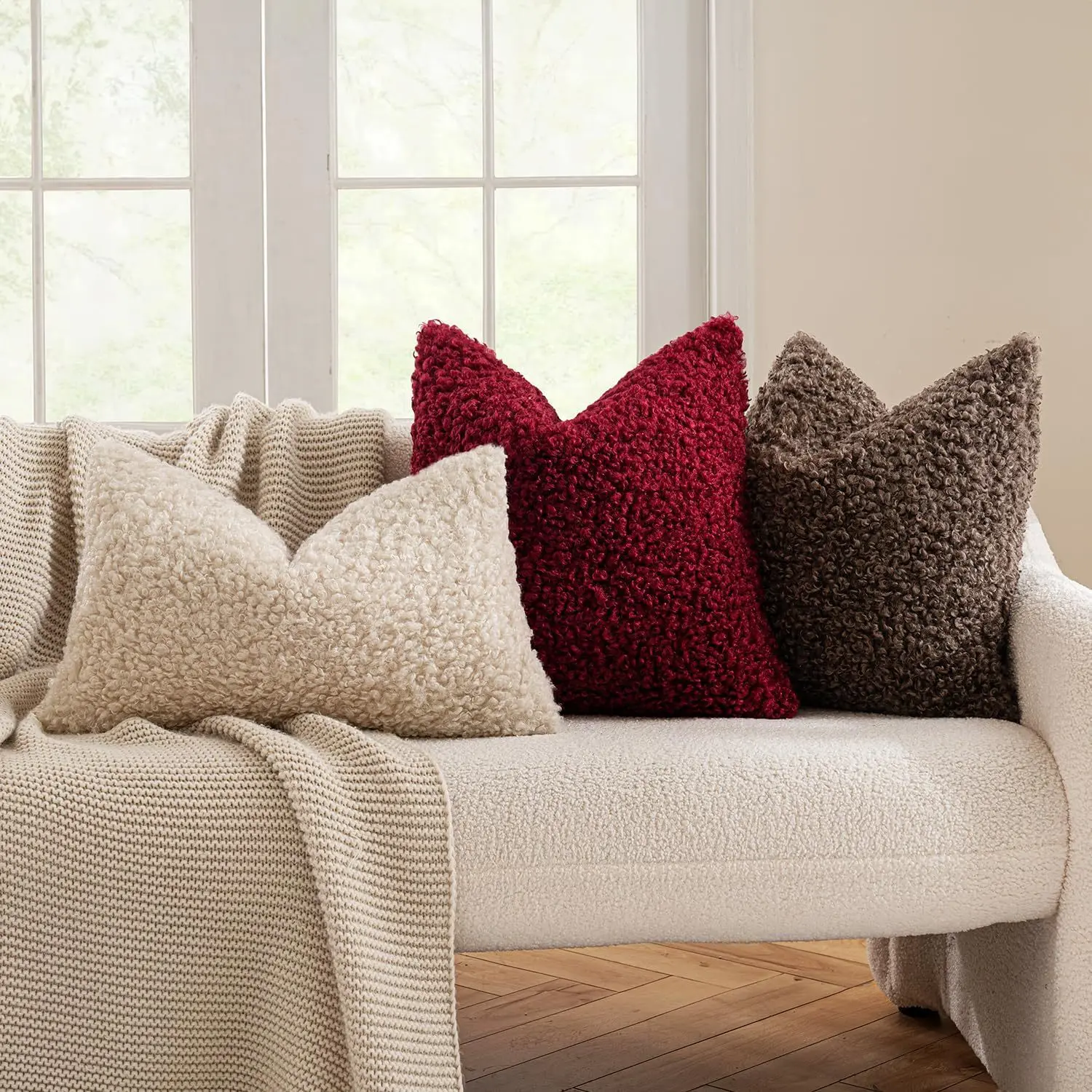 Lamb Fleece Pillow Cover Plush Teddy Curly Thickened Pillowcase Soft Modern Minimalist Nordic Sofa Cushion Case Home Decor 2026