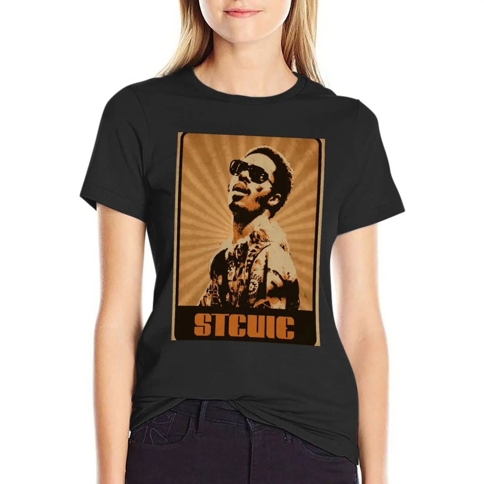 Stevie Wonder T-Shirt Dame Kleding Schattige Kleding Schattige Tops Zomer Dameskleding