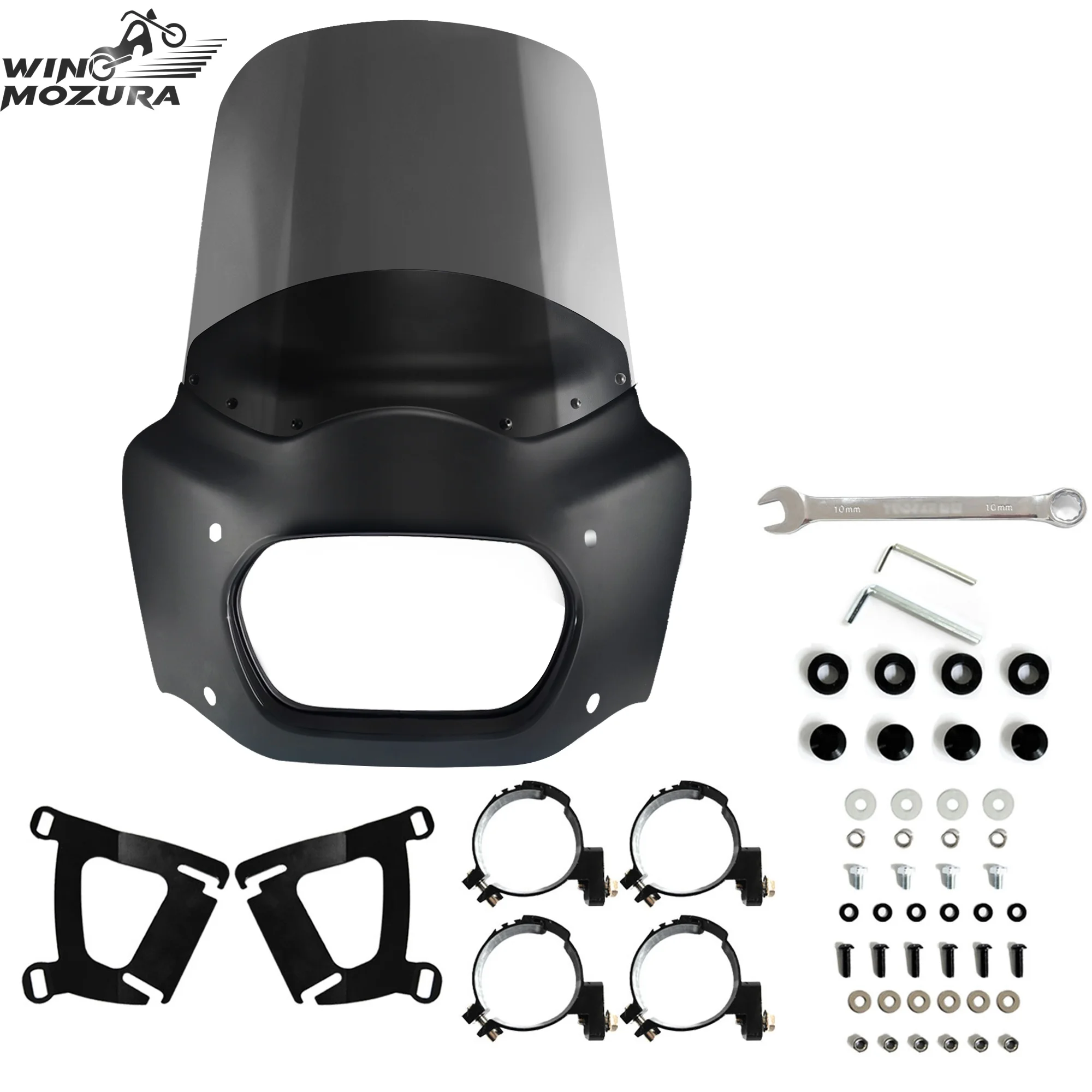 هدية أمامية للدراجة النارية باللون الأسود غير اللامع مقاس 15 بوصة هدية أمامية لدراجة Harley Softail Fat Bob FXFB 2018-19 FXFBS 2018-2024