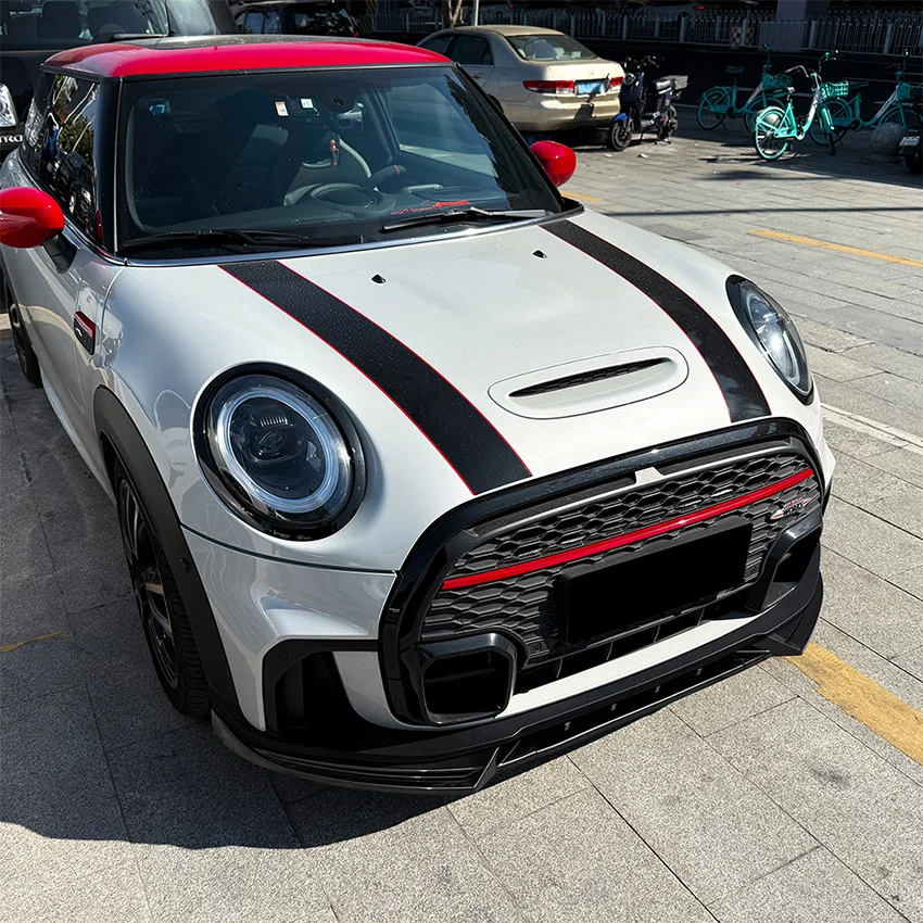 For 2022-2023 Mini Cooper JCW Mini One F55 F56 F57 Glossy Black Car Front Bumper Lip Splitter Diffuser Lip Body Kits