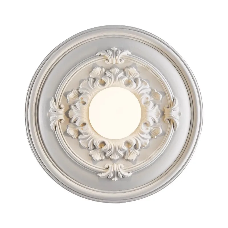 Francuskie retro lampy ścienne żywiczne do sypialni willi w kremowym stylu, dekoracja ścian holu kawiarni, designerskie oprawy oświetleniowe LED do korytarza i przejścia.